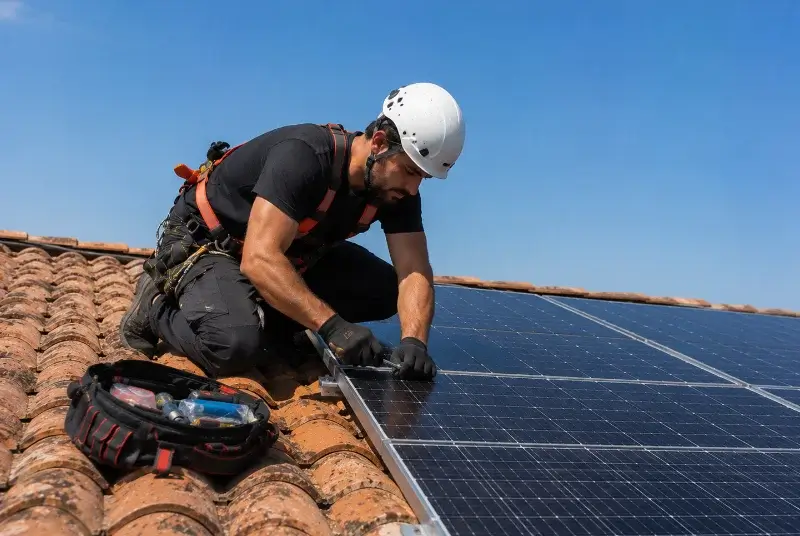 Maintenance et monitoring de panneaux solaires à la Richardais