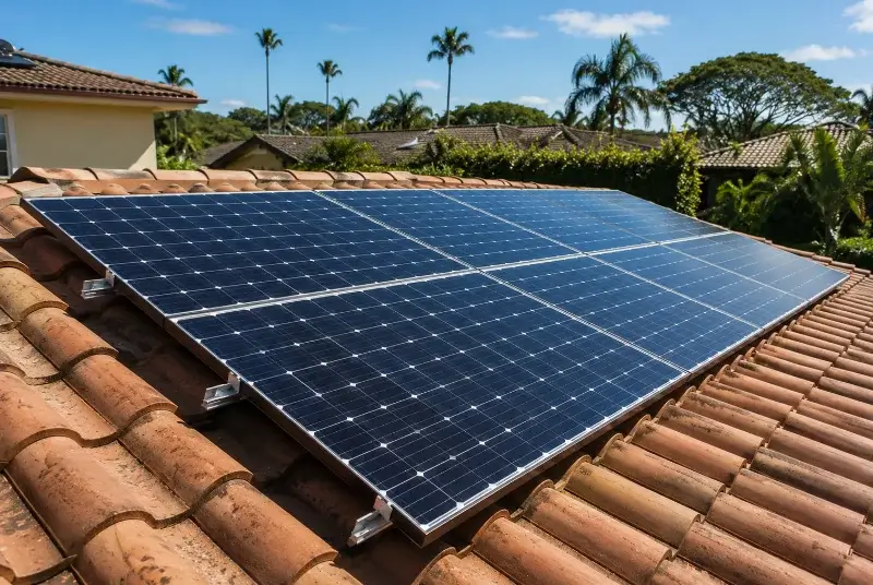 Installation de panneaux solaires à la Richardais